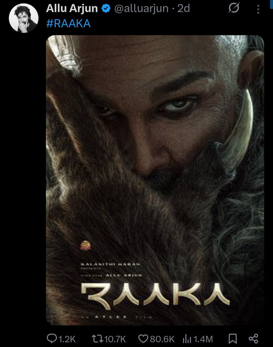 Lonely_prabh's tweet image. I can easily ratio this 8th fail joker.

98L 😭 what is this man🤣

Today it has been proved that all the fans of Aathu are illiterate puncture repairers.

Forget about Prabhas....Even
Sandeep Ready Vanga&amp;gt;&amp;gt;&amp;gt;&amp;gt;&amp;gt;Allu.

#Spirit first poster likes - 98.7k
#Raaka first poster likes -