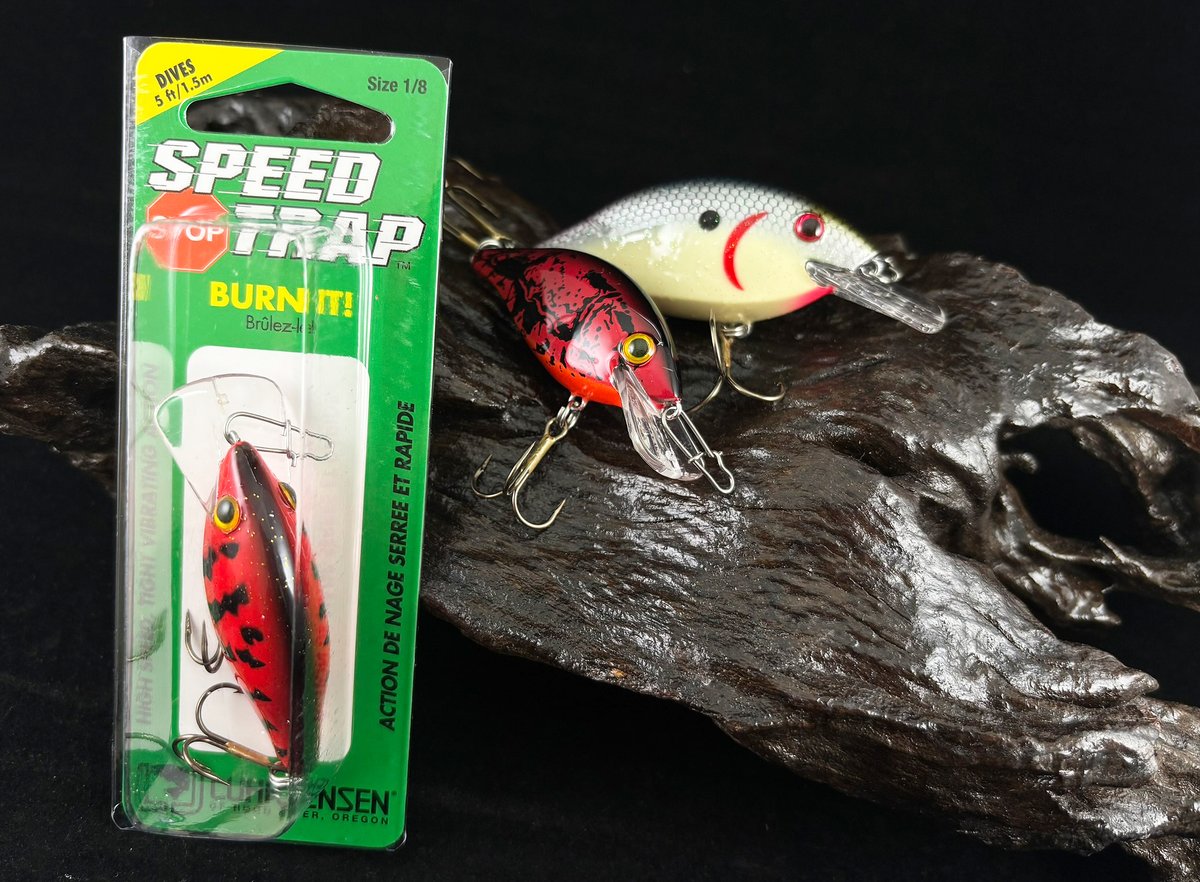 rapalajapan's tweet photo. 「SPEED TRAPはもう販売しないの？」
って声、各方面からめちゃめちゃ聞いてました。

ルーハージェンセンの超名作クランクベイト【 SPEED TRAP 】順々に出荷開始✨

その名の通り、早巻きやポーズでスピードに緩急をつけて食わす。イカした海外チックなパッケージもたまりません😤

今シーズンのクランキングは楽しくなりそう___。

018　1.5m / 5.5cm / 8g
014　2.4m / 7cm / 11g

▼HP、カラーラインナップ
https://t.co/u4dujz4Jn5
