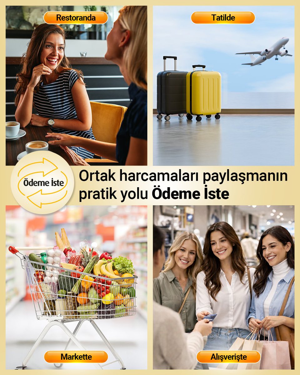İster restoranda ister tatilde, yaptığınız ortak harcamaları VakıfBank Mobil’den Ödeme İste ile anında bölüştürebilirsiniz. Detaylı bilgi için vakifbank.com.tr sitemizi ziyaret edebilirsiniz. #DaimaSeninle