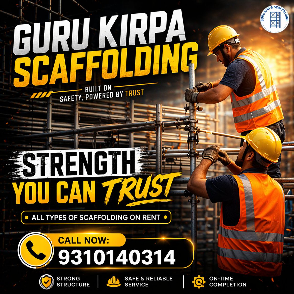 gk_scaffolding's tweet image. 🏗️ Strong foundations start with the right support!
Guru Kirpa Scaffolding – Your trusted partner for safe &amp;amp; reliable scaffolding solutions.

✅ All Types of Scaffolding on Rent
✅ Strong &amp;amp; Safe Structure
✅ On-Time Service

📞 Call Now: 9310140314

#Scaffolding #ConstructionWork