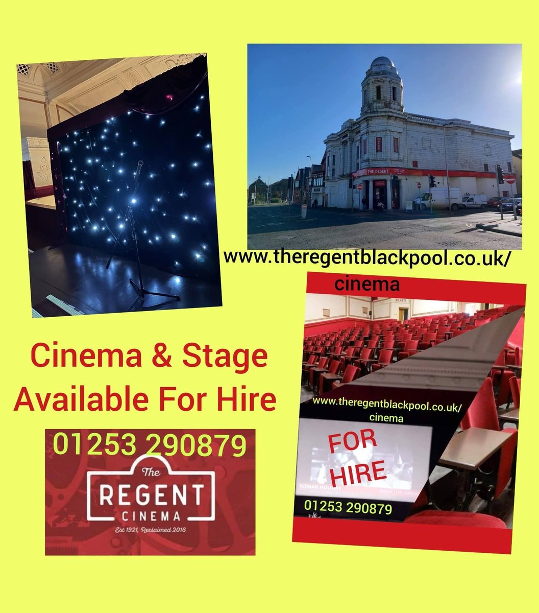 regentcinemabp's tweet image. @regentcinemabp 🐦
Celebrate that special occasion.
Available now for private hire.

The Regent Cinema
Blackpool 
FY13NY
☎️ 01253 290879

theregentblackpool.co.uk/cinema 

#PrivateHire #TheRegentBlackpool #TheRegent #Blackpool  #TraditionalCinema #RegentCinemaBlackpool  #HireTheCinema