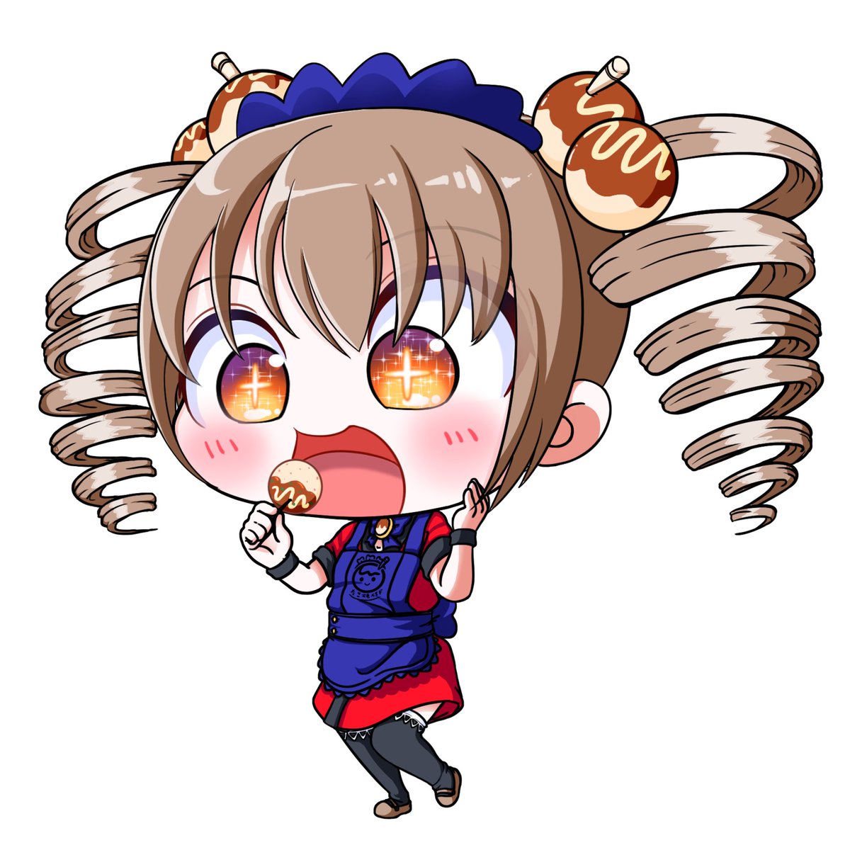 UXERYeEhdsHk6ST's tweet photo. 久しぶりのイラスト名前はたこ焼きメイドの、SDこやきちゃんです。 https://t.co/KA29xBldlR