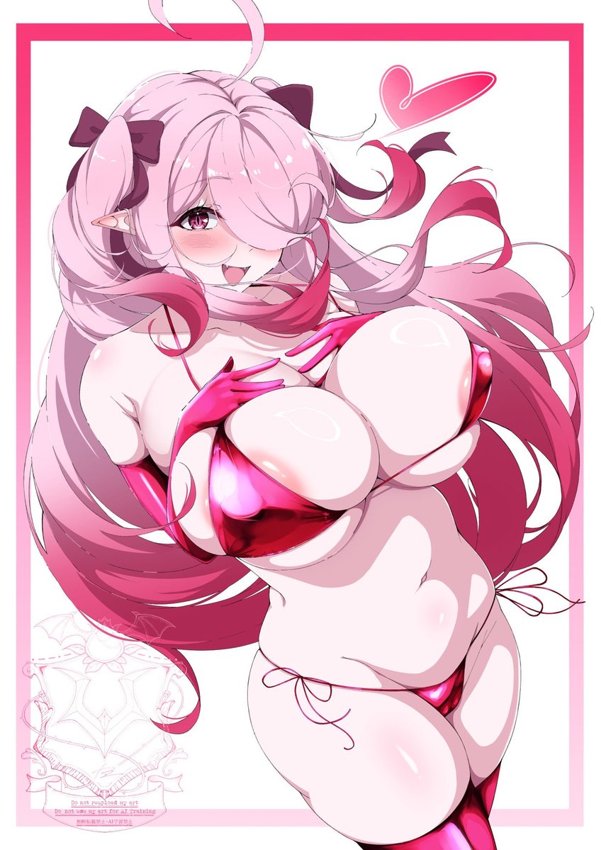 赤メタリックビキニ差分 