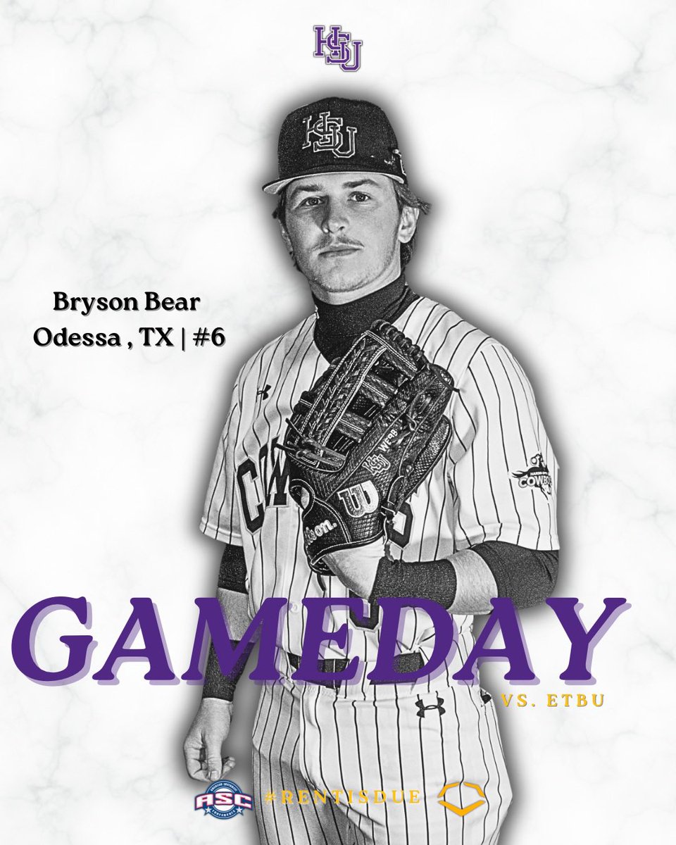 hsutxbaseball's tweet image. Gameday Against The Tigers 

🆚ETBU 
📍 John J Hunter Field 
⏰ 12:00PM

#Rentisdue #Cowboybaseball