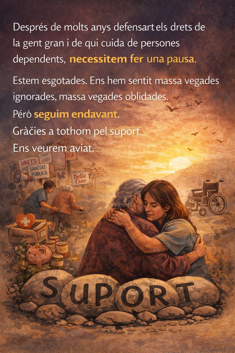 cuidadors's tweet photo. #BonaGent, després de molts anys a X fem una pausa. Estem esgotades però orgulloses, hem impulsat creació d'un centre de dia de gestió pública per a persones amb #diversitatfuncional, descomptes en una ortopèdia, concert benèfic, donacions banc aliments i ens hem constituït com https://t.co/uJN0eSAiii
