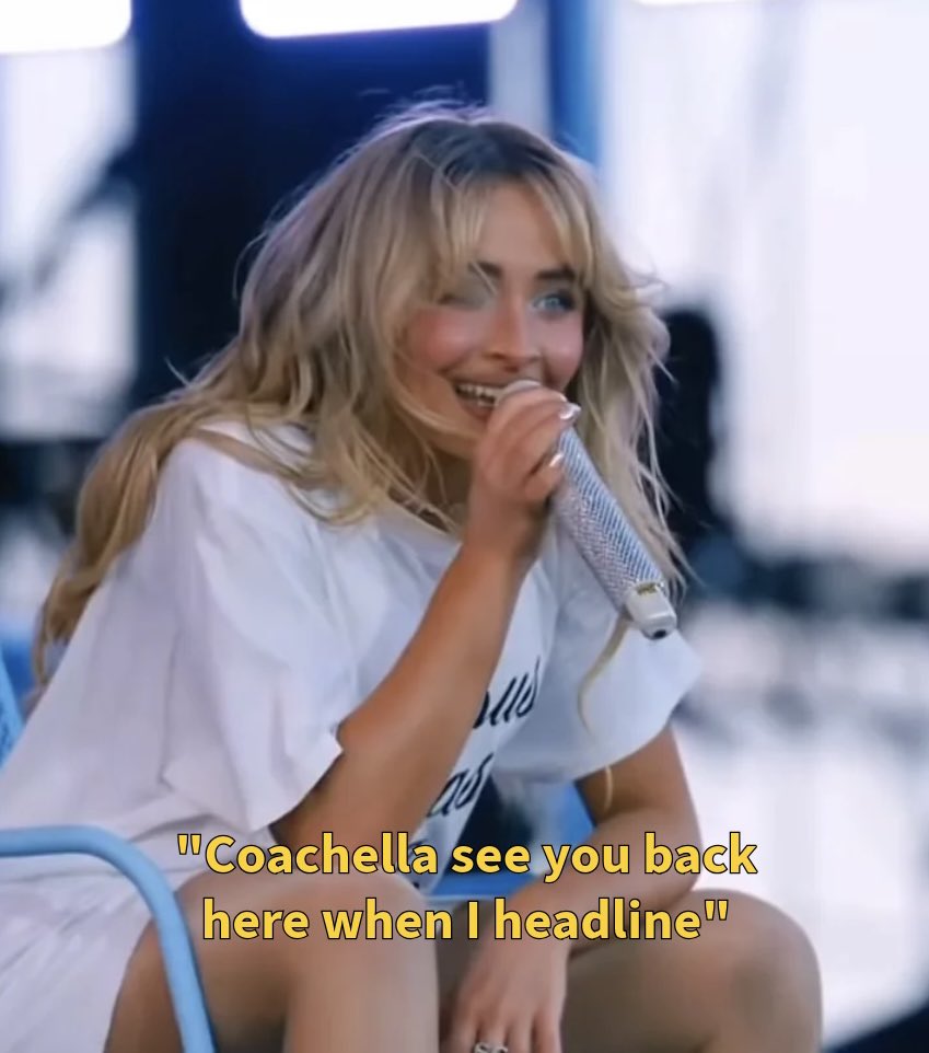 PopBase's tweet image. Sabrina Carpenter is set to perform her first-ever headline show at Coachella tonight.