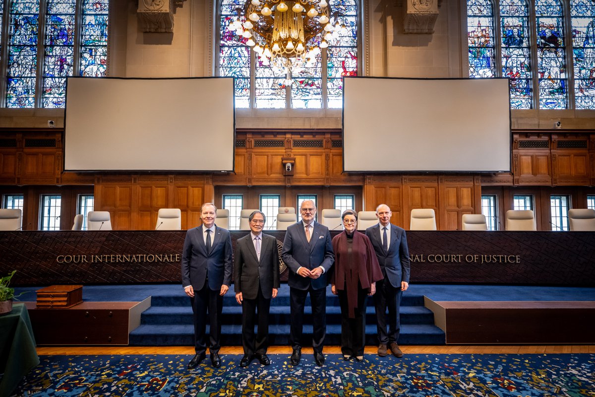 CIJ_ICJ's tweet image. PRESS RELEASE: HE Mr Alar Karis, President of #Estonia, and First Lady Ms Sirje Karis, accompanied by a delegation, paid a visit to the #ICJ yesterday.

Link to the press release: go.icj-cij.org/3OwE8yv

Link to the multimedia gallery of the visit: go.icj-cij.org/4cgA2ma