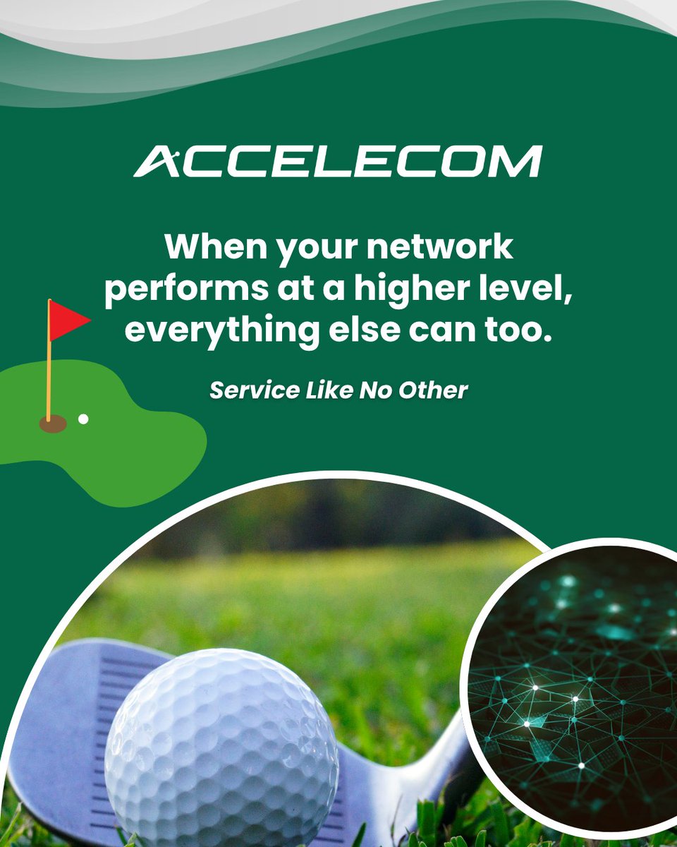 AccelecomFiber's tweet photo. It’s time to raise the standard.

With high-capacity, low-latency fiber, Accelecom gives your business the speed and reliability it needs to compete—and win.

Because when your network performs at a higher level, everything else can too. https://t.co/zchTjVMbE2