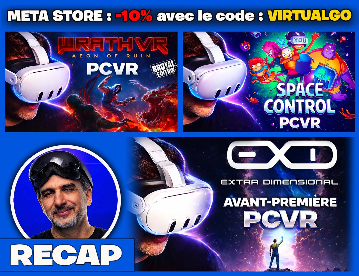 virtualgo34's tweet image. 📢   LE RECAP des vidéos de la semaine !
🔴   Youtube et réseaux : linktr.ee/virtualgo
🙏    N'hésite pas à T'ABONNER et à PARTAGER
☀️    Bon Week-end à tous !

#vr #Metaquest #PICO4Ultra #PSVR2 #pcvr
#twitch #Youtube #virtualgo #PlayForDream