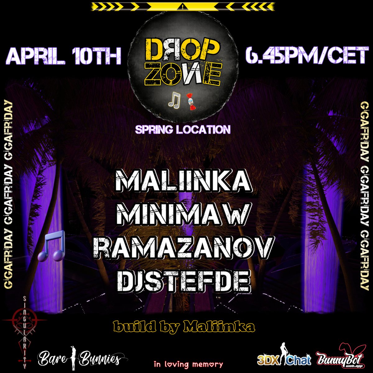 TONIGHT ☣ＤЯＯＰ ♫ ＺＯИＥ☣ GⁱGaFrⁱday OPEN AT 6:45pm/cet 💛

- fly with the music -
- be a part of us - 
- &amp; just enjoy the evening -

#dancing #livedjs #partyfeeling #3dx