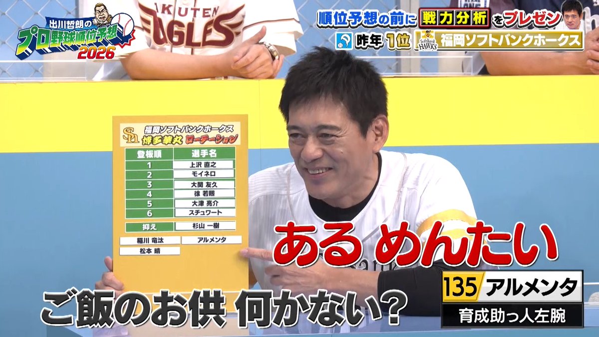 テレ東⚾️出川哲朗のプロ野球順位予想／芸能界オールスター草野球 tweet media