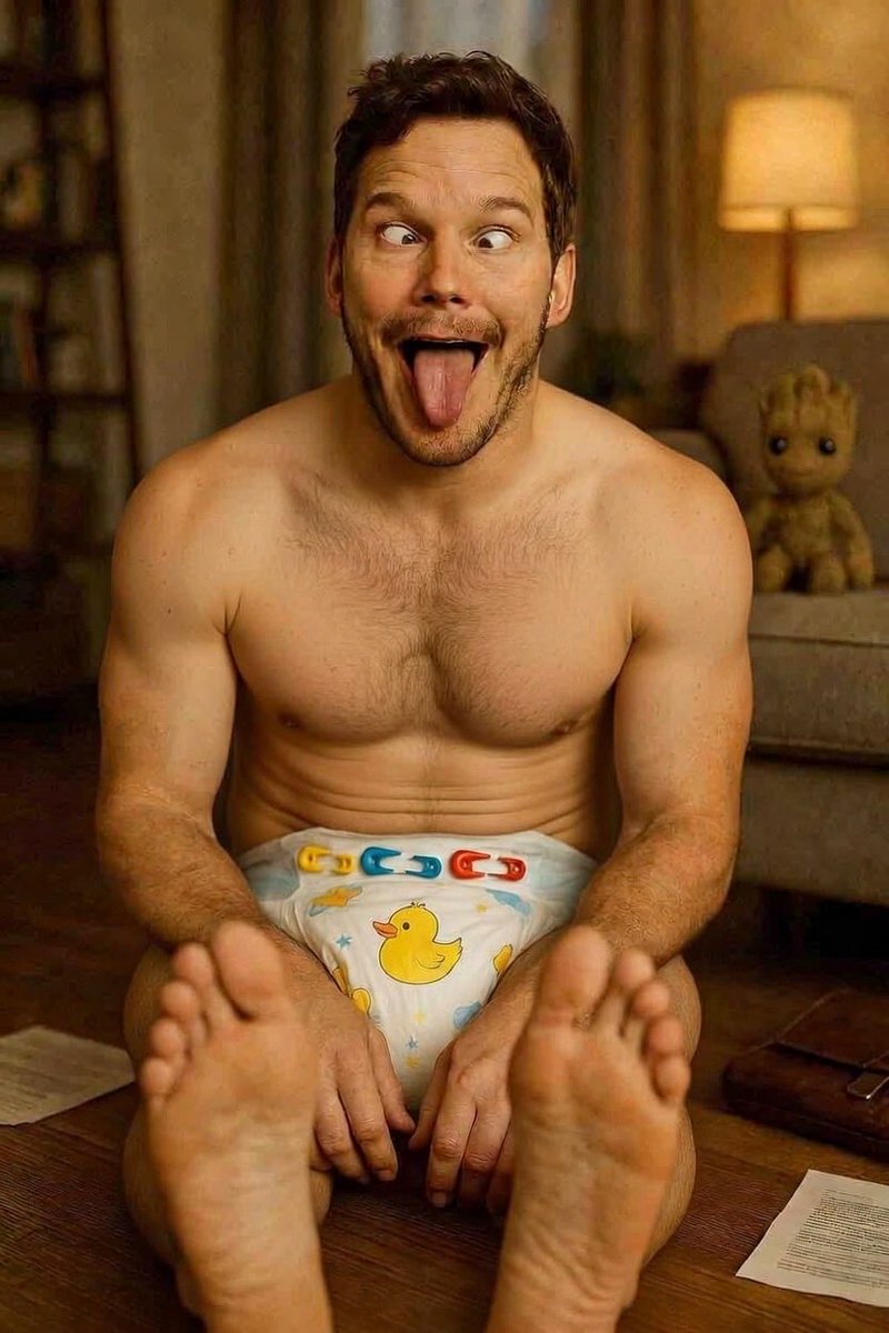 Chris Pratt, I told you to keep your nose out of my stuff!

Now that you sniffed that Gooner gas look at you! Nothing but a drooling dummy now. What do you have to say for yourself😈

“Duuuh wook how big my feet are! Heheh me go blehbleh”