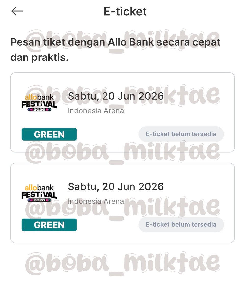ALLOBANK FESTIVAL 2026 Purple and Green secured✅