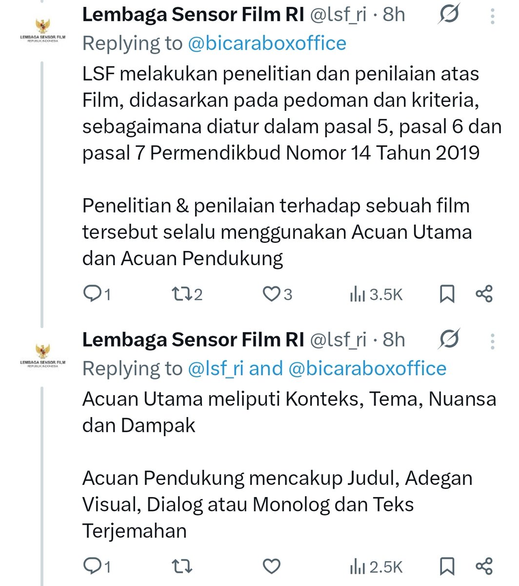 HabisNontonFilm's tweet photo. Om BiBo nanya ke Lembaga Sensor Film (LSF) soal alasan rating usia PROJECT HAIL MARY dapat 13+, gak Semua Umur.

Jawabannya: tidak singkat, tidak padat, dan tidak menjawab. https://t.co/EYNIIKFpdp