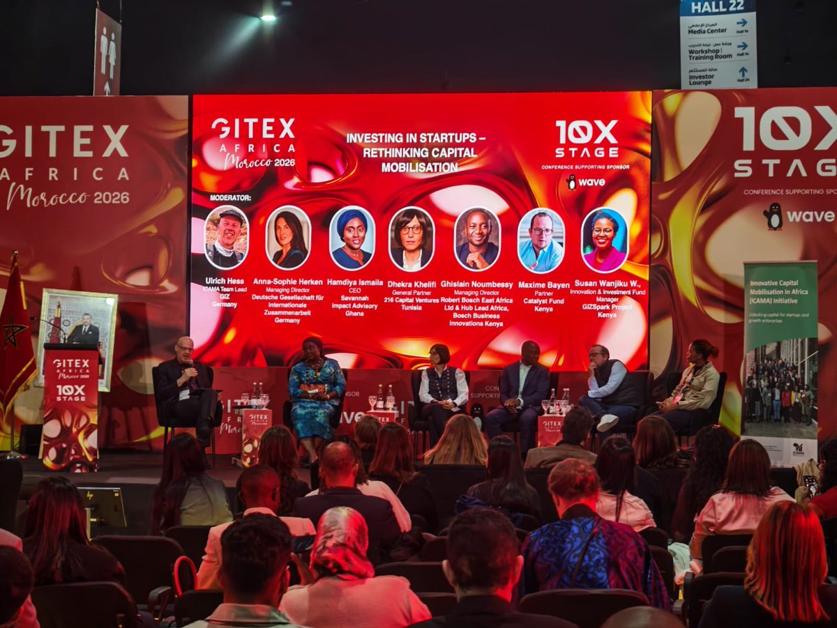 216Capital's tweet photo. At #GITEXAfrica 2026, our Operating Partner @DhekraKhelifi joined the panel "Rethinking Capital Mobilisation" — organised by @giz_gmbh , @ICAMA &amp; @SPARK.
Here is where @216Capital stands on the questions that matter most. https://t.co/YYt3avmzsQ