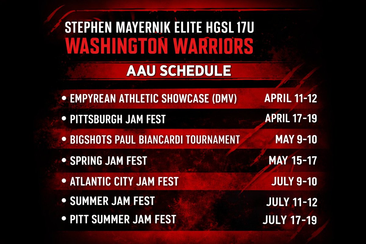 AAU schedule with <a href="/WashWarriorsAAU/">Washington Warriors AAU</a>