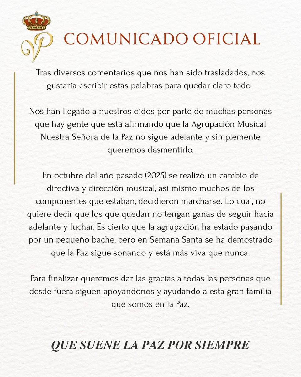 AM Ntra. Sra. de la Paz 🎼🎶 tweet media