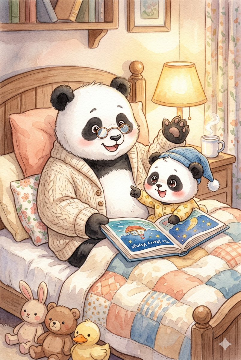 Panda_Studio_Ai's tweet image. 『えほんにむちゅう』
#パンダ #panda #AIart #パンダ親子