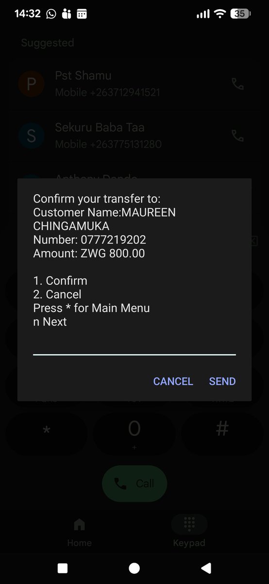 mhiniamos's tweet photo. Dear Twitter Family please beware of Maureen who is masquerading as an @EcoCashZW  CSR. @CrimeWatchZW https://t.co/7o8OhH6LdP