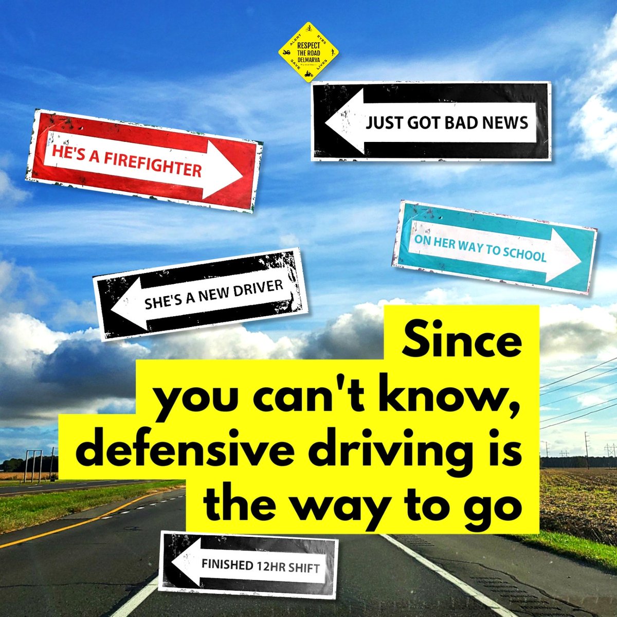 ridesafedp's tweet photo. We don't know what our fellow road users are dealing with. #defensivedriving #alertawarealive https://t.co/xlZ9AO5Pem