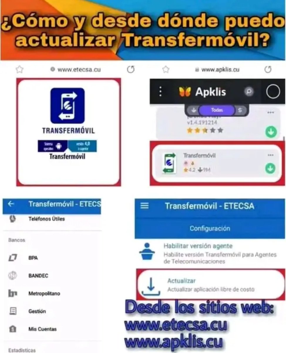 ibisDiaz90's tweet image. #YoUsoTransfermóvil 📲 ¿y usted?
Si su versión de la aplicación le indica que no es válida o que ha expirado, ¡no se preocupe!  SIEMPRE ACTUALICE a la versión vigente para asegurar un funcionamiento óptimo.
#EtecsaTeAcompaña 
#ConsejoÚtil 
#TransformaciónDigital