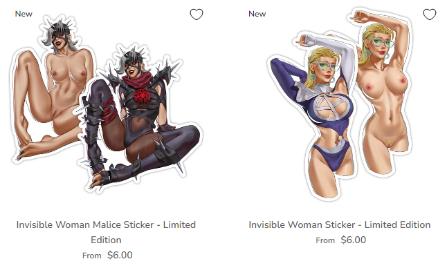 NSFWPork's tweet photo. Invisible woman, Malice and Azure shade skin fanart sticker are now available on @WaifuLoot https://t.co/7ekRYZLnSd
don't forget to use my code to get discount !
 Code: ARIESTOKEK

#MarvelRivals #InvisibleWoman #WaifuLoot https://t.co/2kAMVPzz5j