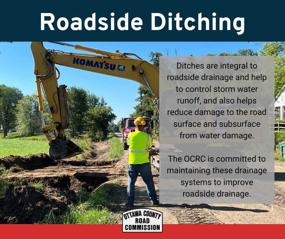 Spring means more than just warmer weather—it also means roadside maintenance is underway 🌱🚧

That includes ditching work to help move water away from the road and prevent damage.

It might not look like much, but it plays a big role in keeping our roads in good condition.