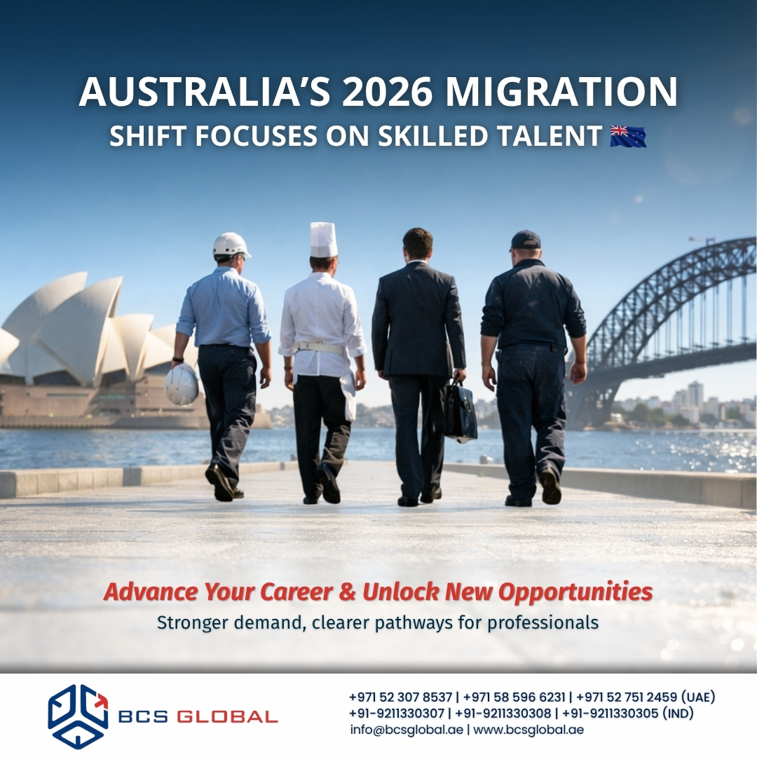 BCSMigrationAU's tweet photo. Australia is evolving—and so are your opportunities 🇦🇺✨
With the 2026 migration focus shifting towards skilled professionals, now is the perfect time to take your career global. https://t.co/BM0NLqY0XW