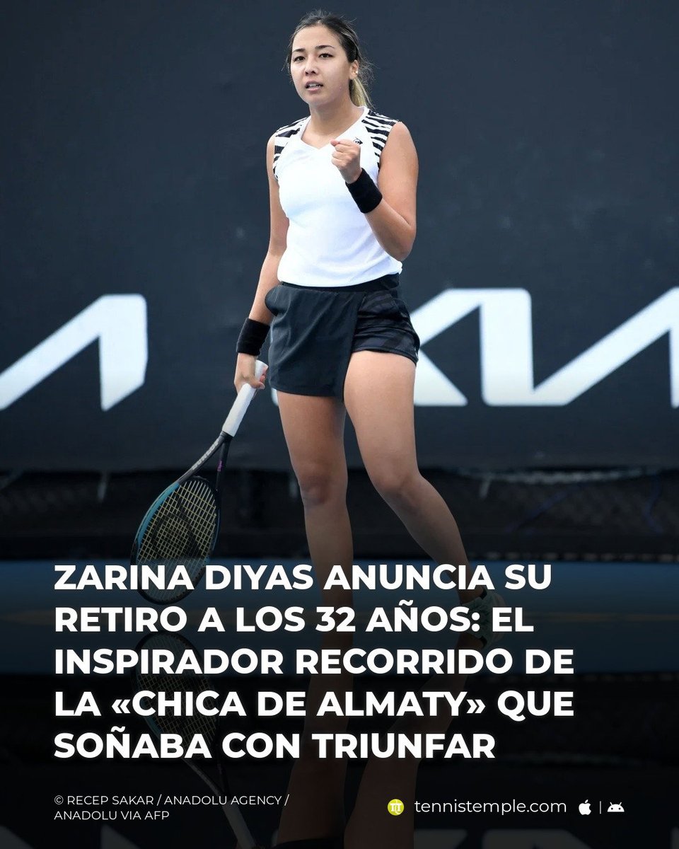 tennistemple_es's tweet photo. Zarina Diyas cuelga la raqueta a los 32 años tras una carrera llena de emociones. Su mensaje en Instagram rebosa orgullo, gratitud y amor eterno por el tenis. #Diyas

🎾 https://t.co/0OpKPEl5j2 https://t.co/Ta9V0Max0P
