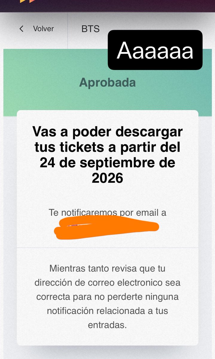 bangmicxtae's tweet photo. AL FIN LLEGO EL CODIGO HABEMUS ENTRADA PARA EL 24 https://t.co/26jBElfQtl