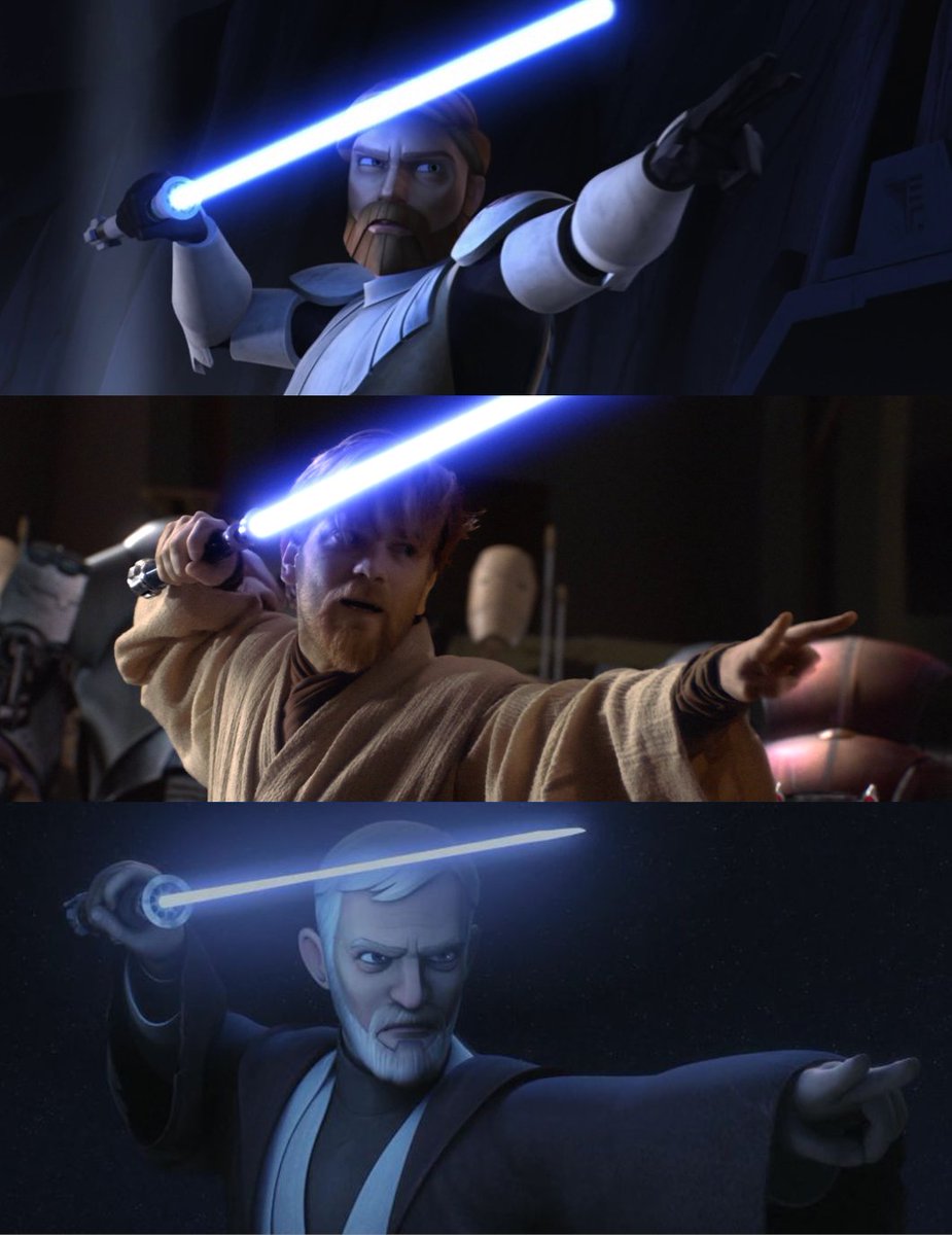 think_starwars's tweet photo. The Jedi sure love their Form III Soresu lightsaber fighting style! #Maul #DevonIzara #Kenobi #Yaddle https://t.co/92DDyBIOs9