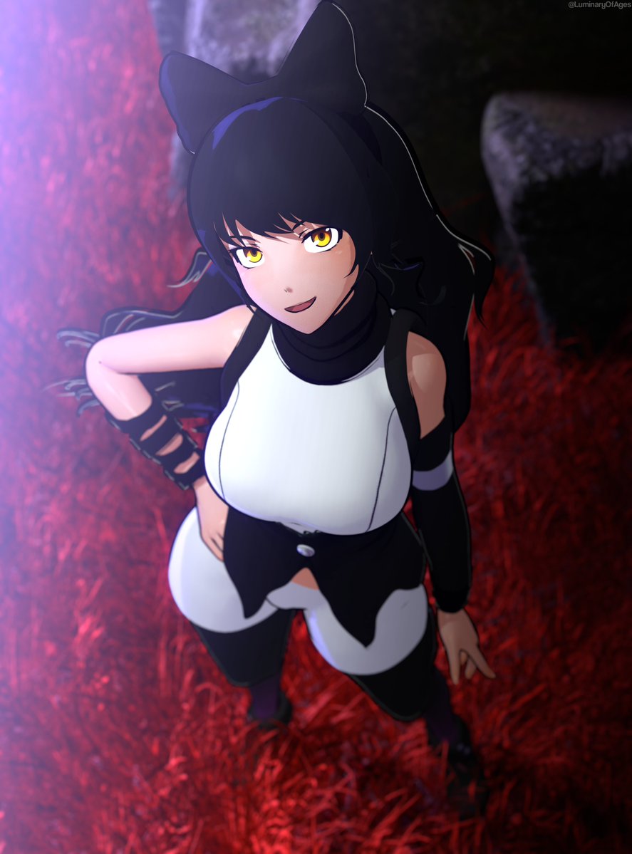 LuminaryOfAges's tweet photo. A Pretty Cheerful Blake Render.. :D

#RWBY https://t.co/SHXr41ZkGz