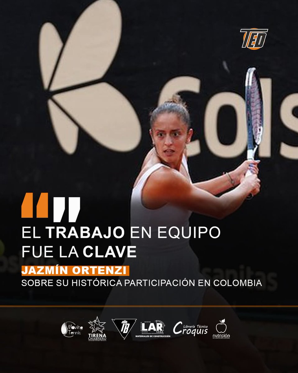 🙌🏼Luego de la histórica semana en Colombia, ya reinstalada nuevamente en Buenos Aires donde este martes retomó a los entrenamientos, Jazmín Ortenzi dialogó con Diario NUEVA RIOJA donde analizó lo vivido en el WTA 250 de Bogotá

📱tedeporte.com.ar