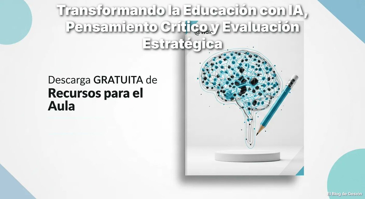 gesvin's tweet image. ¡Potencia tu aula esta semana! 🍎
✅ Matriz de Pensamiento Crítico
✅ Prompts de IA en 15 min
✅ Guía de Evaluación 2026
✅ Taxonomía de Bloom + IA
🎁 ¡5 recursos GRATIS descargables!

Innovación docente que transforma el mundo. 🚀 gesvinromero.com/2026/04/14/res…
vía @gesvin #Edtech