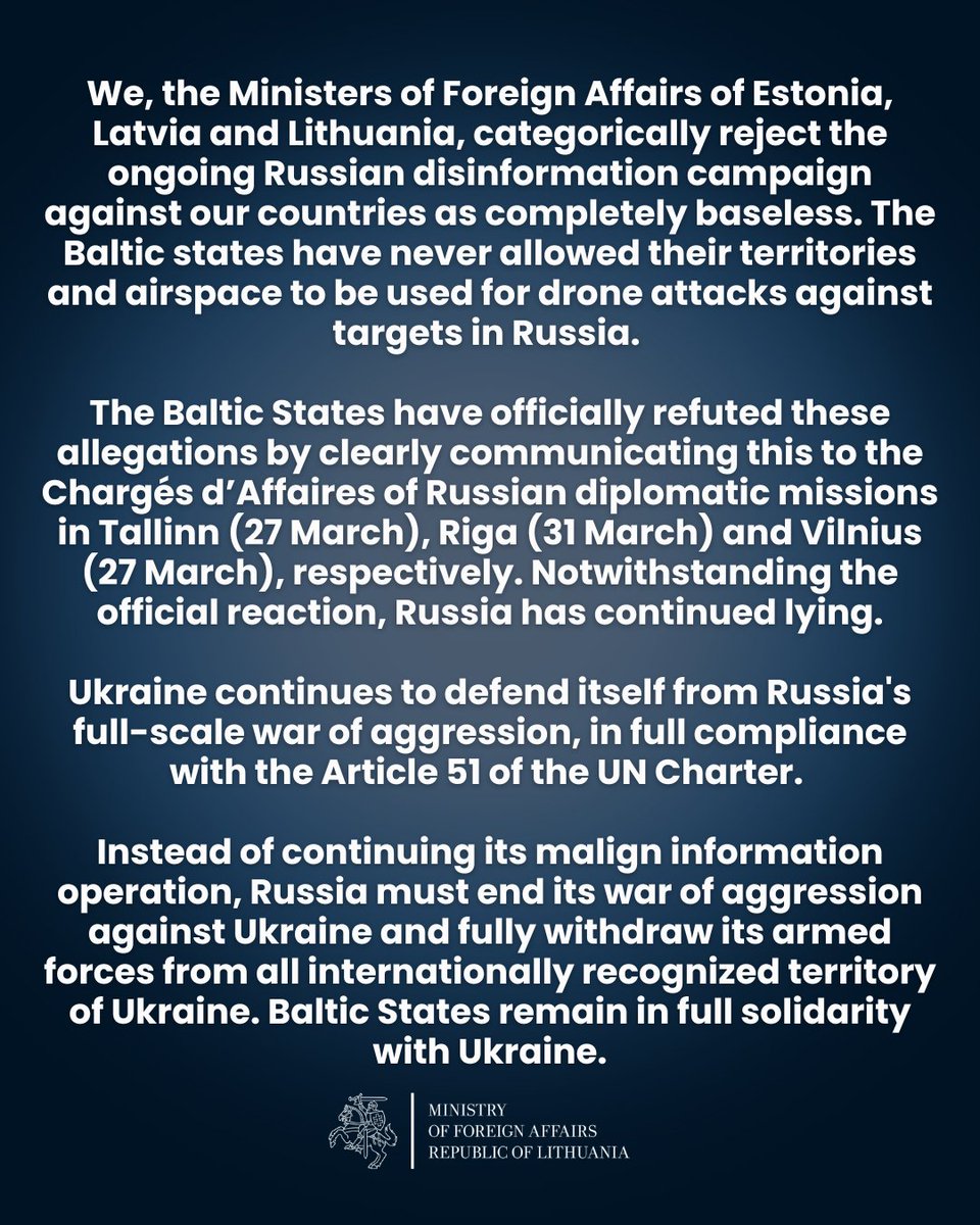 Lithuania MFA 🇱🇹 | #StandWithUkraine tweet media