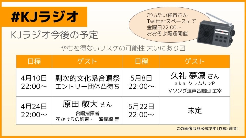 #KJラジオ　#KJラジオ告知