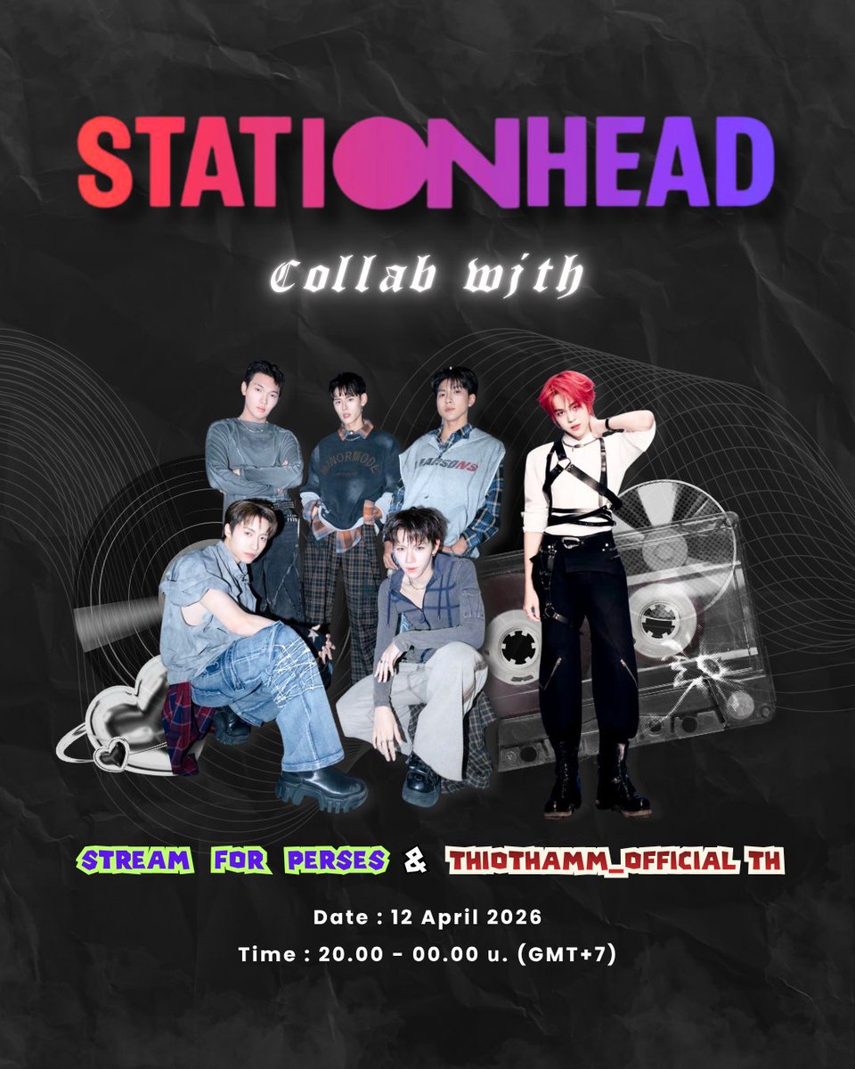 THIOTHAMM_TH's tweet image. STREAMING COLLAB ON STATIONHEAD ❤️‍🔥 
ชวนพี่ ๆ พีซเซสและไทออนส์ โอนาทุกคนมาฟังเพลงแบบจอย ๆ ไปด้วยกันคร้าบบ 🙌🏻

🗓 : 12 APRIL 2026
⏰ : 20.00-00.00 (GMT+7)

Host : @THIOTHAMM_TH
Co - Host : @StreamForPERSES 

Come join us 🌻💜💚

#StreamForNexT1DE #StreamForPERSES
#โอนามาปั่นวิว