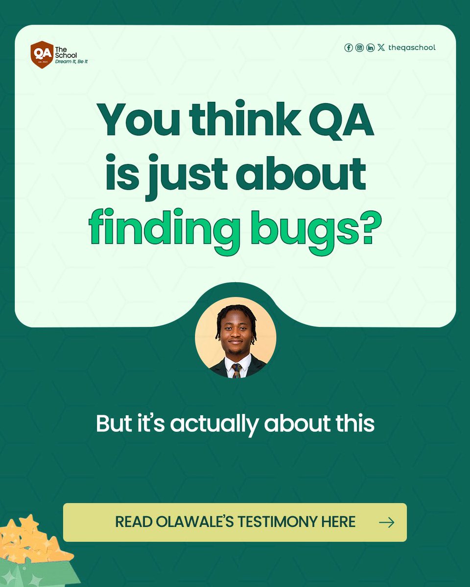The QA School tweet media