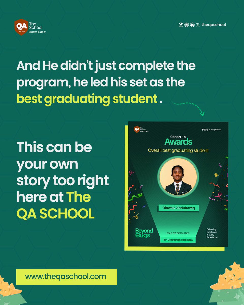 The QA School tweet media