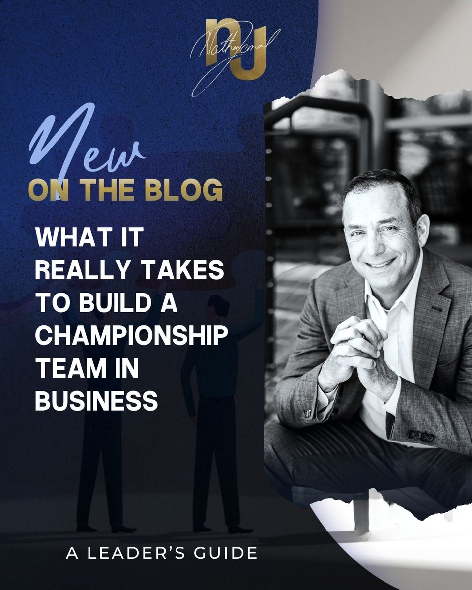 Championship teams aren't born. They're built.

By leaders who coach before it's needed.
Who set expectations with clarity
Who own their outcomes first.

New article → nathanjamail.com/build-a-champi…

#WinningTeams #Leadership #SalesLeadership #NathanJamail