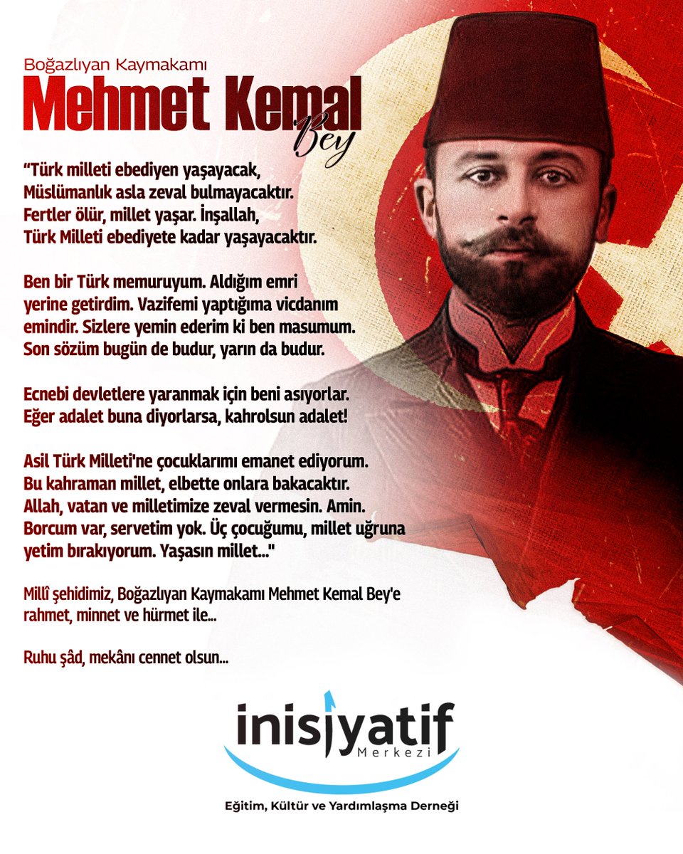 “Türk milleti ebediyen yaşayacak,
Müslümanlık asla zeval bulmayacaktır.
Fertler ölür, millet yaşar. İnşallah, Türk Milleti ebediyete kadar yaşayacaktır.

Ben bir Türk memuruyum. Aldığım emri yerine getirdim. Vazifemi yaptığıma vicdanım emindir. Sizlere yemin ederim ki ben