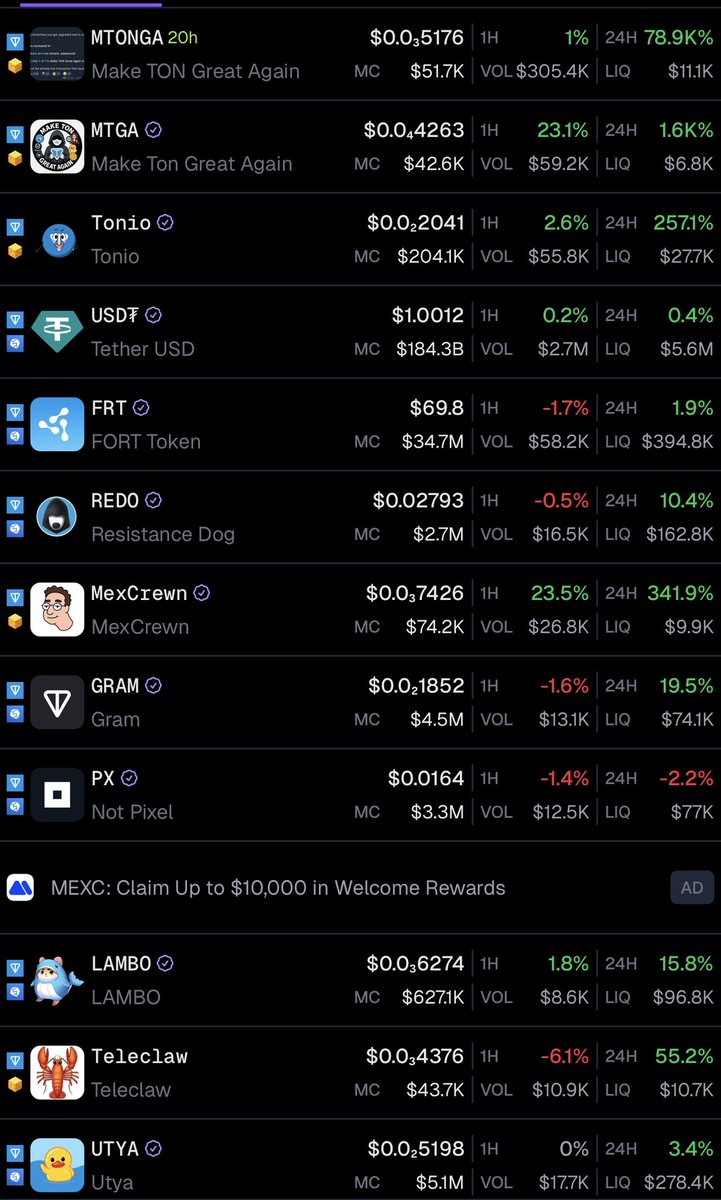 1000x_PCM's tweet image. Memecoin nào trên #TON sẽ đạt 100M$ Cap đầu tiên?
