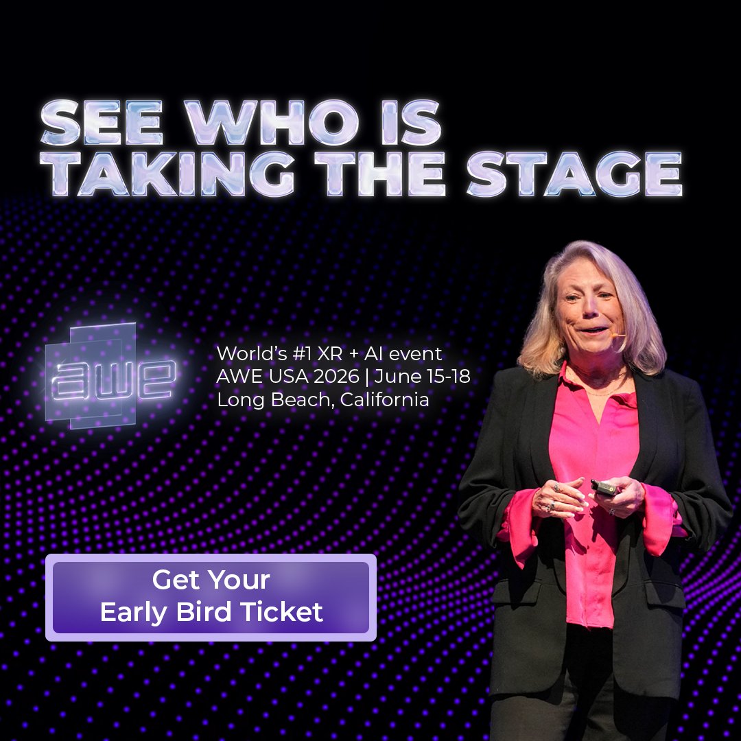 ARealityEvent's tweet image. See who is taking the stage at AWE USA 2026
🎤 More speakers joining us in Long Beach:
➡ Briar Prestidge
➡ Kent Bye, Produce
➡ Victor Agulhon, CEO, TARGO

Early Bird rates expire on May 7. Get your ticket: 
🔗 hubs.li/Q048BVWk0 
 
#AWE2026 #XR #ISpatial