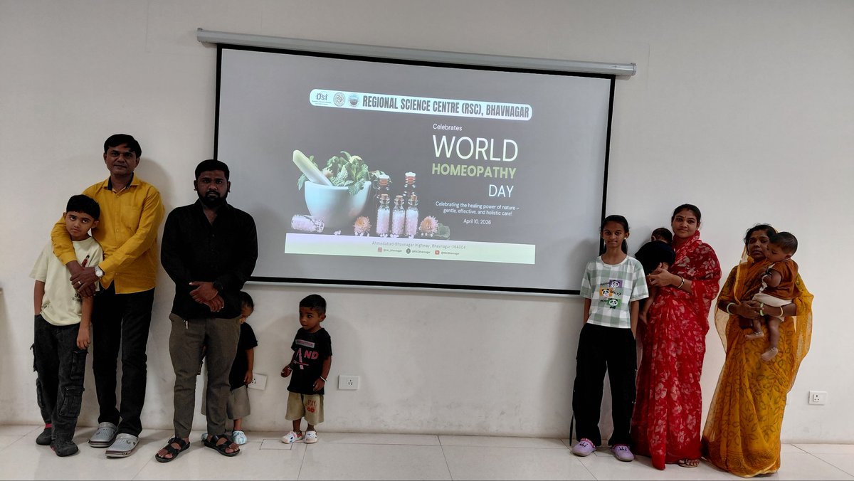 Jaypal_Jadav_11's tweet photo. @RSCBhavnagar honored World Homeopathy Day at the Nobel Prize Gallery! Visitors #explored the life of Dr. Samuel Hahnemann through an #inspiring documentary.
βHomeopathy focuses on "like cures like," using natural substances to trigger the bodyβs healing. https://t.co/ZsY9eRScgJ
