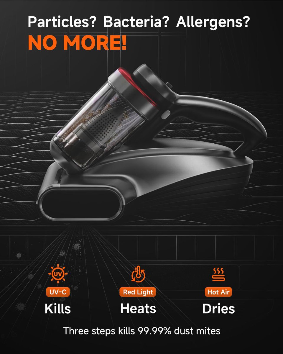 UWANT_official's tweet image. Your bed is alive.
No, seriously.

If you’ve never used a mattress cleaner…
you have no idea what’s living in there.

Meet the M700. Smart, powerful, and weirdly addictive to use.

#UWANT #M700 #Cleaning
