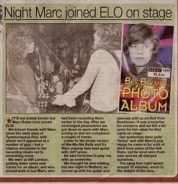 jackellyreed's tweet image. MARC BOLAN ~T. Rex 
1973 April 10th - Watford
Marc joined ELO on stage for rocknroll jam end of gig.
Jeff Lynne and Marc were friends.
 Nice article by Bev Bevan remembering this show.
(Photos: Gary Merrin) #marcbolan #TRex #ELO @FatOldAnarchist