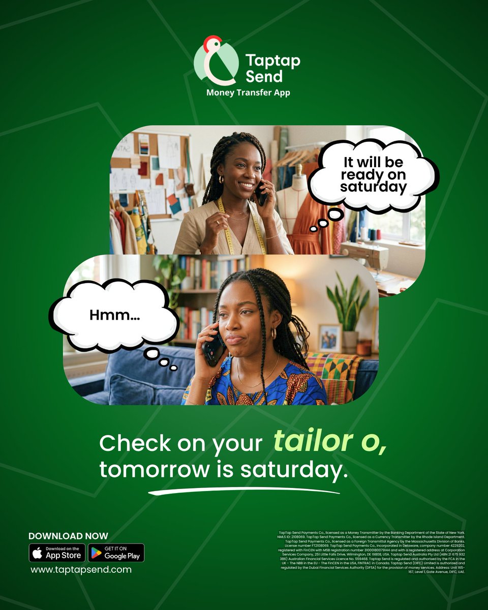 taptapsendng's tweet image. To whom it may concern 🤔📢
Follow up and collect that your outfit today o

Thank God it’s Friday🥳🥳

#taptapsendng #tgif #relateble #fun