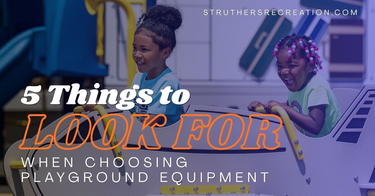 5 things to look for in playground equipment:

✔ Durability
✔ Warranty
✔ Safety
✔ Design fit
✔ Proven performance

More here:  bit.ly/47LPcyo