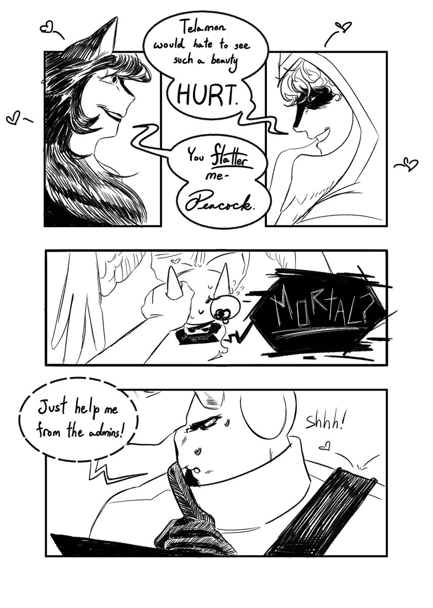 delulu_croutons's tweet image. Part 2!
#Noli is here to save the- not really the day, he’s just here to save #007n7 
#brighteyes #telamon #shedletsky #brightsky