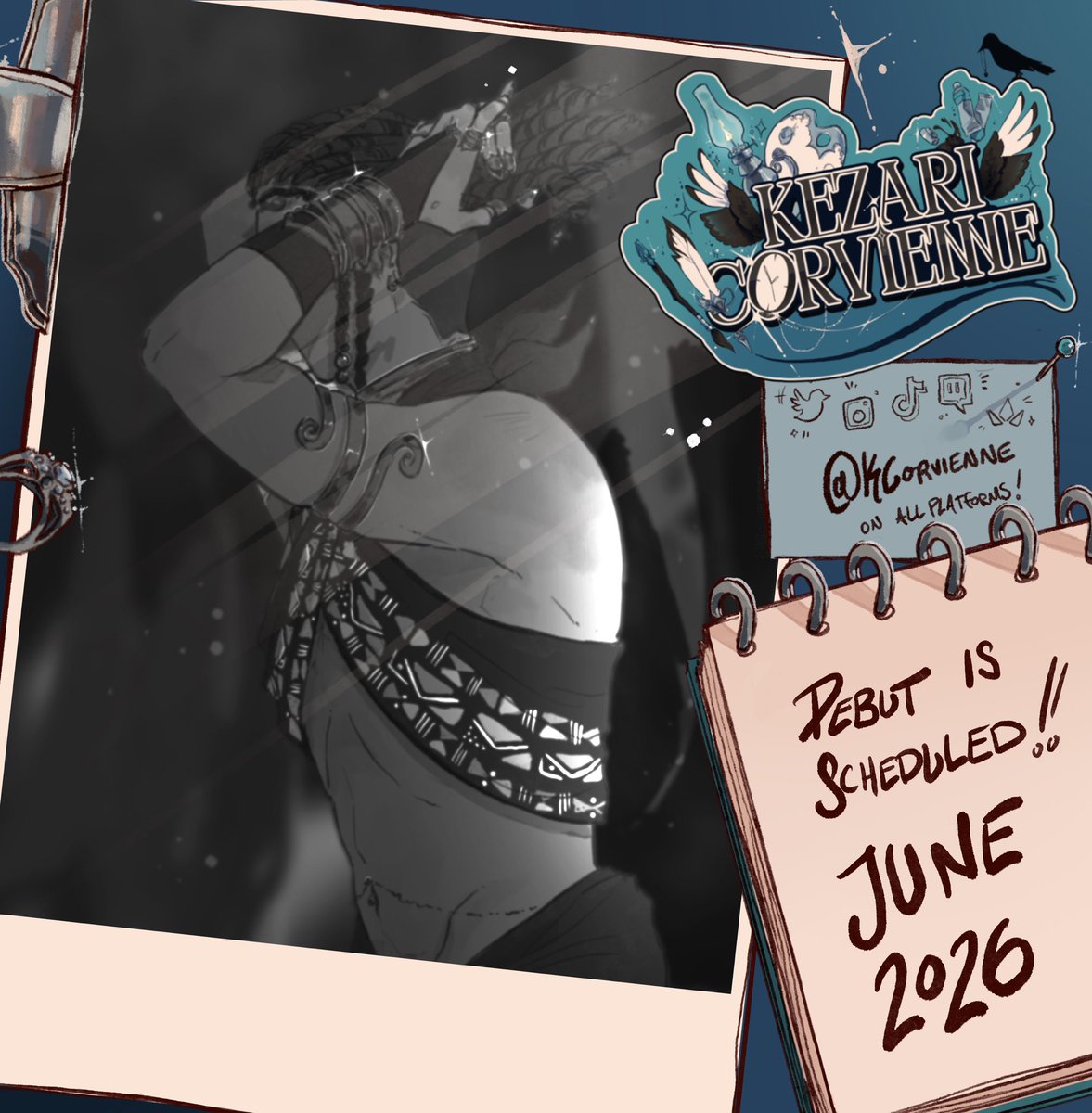 Kezari Corvienne ✒️⛓️‍💥 06/26 DEBUT tweet media